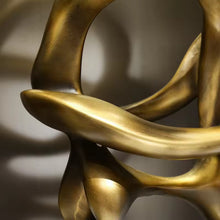 Load image into Gallery viewer, Luxury Golden Abstract Resin Sculpture – Modern Tabletop Home Décor Accent