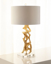 Load image into Gallery viewer, Modern twine acrylic golden lamp