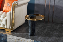 Load image into Gallery viewer, Modern Cream Faux Leather Sofa