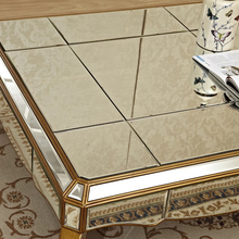 Load image into Gallery viewer, Golden mdf wooden / mirrored furniture