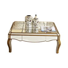 Load image into Gallery viewer, Golden mdf wooden / mirrored furniture
