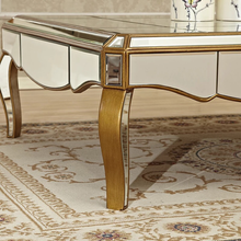 Load image into Gallery viewer, Golden mdf wooden / mirrored furniture