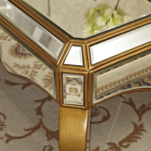 Load image into Gallery viewer, Golden mdf wooden / mirrored furniture