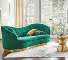 Load image into Gallery viewer, Vintage luxurious velvet sofa