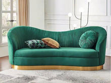 Load image into Gallery viewer, Vintage luxurious velvet sofa