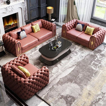 Load image into Gallery viewer, Luxury Designer Italian Button, Upholstered Sofa