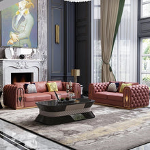Load image into Gallery viewer, Luxury Designer Italian Button, Upholstered Sofa