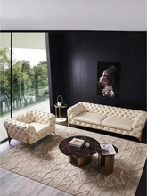 Load image into Gallery viewer, Luxury Italian Designer Button Upholstered Sofa
