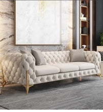 Load image into Gallery viewer, Luxury Italian Designer Button Upholstered Sofa