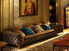 Load image into Gallery viewer, Luxury Italian Designer Button Upholstered Sofa