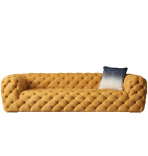 Load image into Gallery viewer, Luxury Italian yellow tufted design sofa