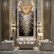 Load image into Gallery viewer, Modern faux leather with gold steel base