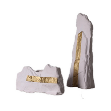 Load image into Gallery viewer, Modern ceramic gold plated vase