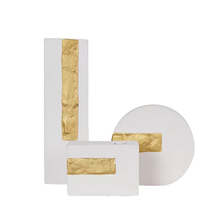 Load image into Gallery viewer, Modern ceramic gold plated vase
