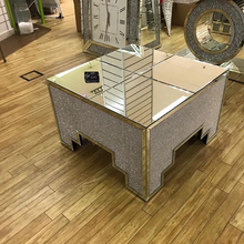 Load image into Gallery viewer, Glamour crystal mirror coffe table