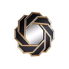 Load image into Gallery viewer, Hollywood amber black octagonal wall mirror