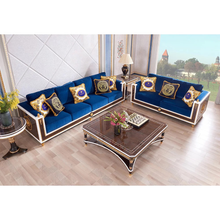Load image into Gallery viewer, Classic Royal Blue Velvet Upholstered Sofa