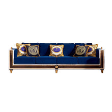 Load image into Gallery viewer, Classic Royal Blue Velvet Upholstered Sofa