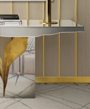 Load image into Gallery viewer, Modern crack effect designer stainless metal console table