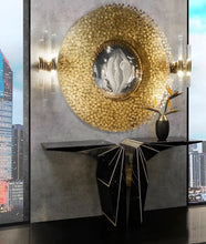 Load image into Gallery viewer, Black Art Deco statement console table