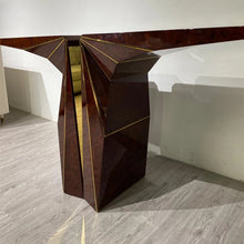 Load image into Gallery viewer, Red Art Deco statement console table