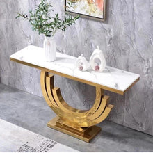Load image into Gallery viewer, Exclusive Contemporary Vintage Gold Console Table