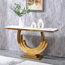 Load image into Gallery viewer, Exclusive Contemporary Vintage Gold Console Table