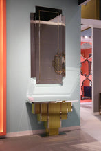 Load image into Gallery viewer, Modern Designer Gold Mirrored Console Table