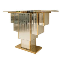 Load image into Gallery viewer, Modern Designer Gold Mirrored Console Table