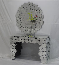 Load image into Gallery viewer, Glamour Mirrored Pebble Shaped Console Table