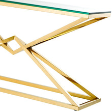 Load image into Gallery viewer, Contemporary Silver Glass Console Table