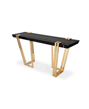 Load image into Gallery viewer, Luxe Black Gold Collection Contemporary Console Table