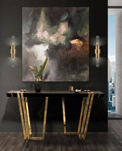 Load image into Gallery viewer, Luxe Black Gold Collection Contemporary Console Table