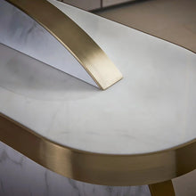 Load image into Gallery viewer, Exclusive Designer Art Deco Inspired marble brass Console Table