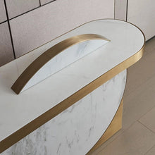 Load image into Gallery viewer, Exclusive Designer Art Deco Inspired marble brass Console Table