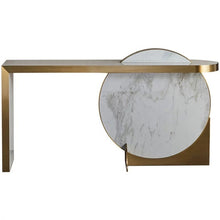Load image into Gallery viewer, Exclusive Designer Art Deco Inspired marble brass Console Table