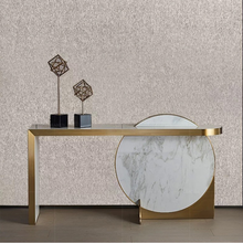 Load image into Gallery viewer, Exclusive Designer Art Deco Inspired marble brass Console Table