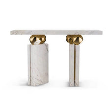 Load image into Gallery viewer, Exclusive Spherical Designer Marble Console Table