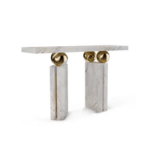 Load image into Gallery viewer, Exclusive Spherical Designer Marble Console Table