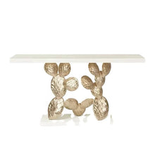 Load image into Gallery viewer, High End Contemporary Italian Gold Plated leaf Console Table