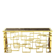 Load image into Gallery viewer, Marble top Geometric console table