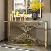 Load image into Gallery viewer, Glamoureax Collection Contemporary Glossy Gold Console Table