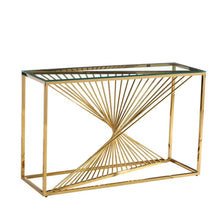 Load image into Gallery viewer, Glamoureax Collection Contemporary Glossy Gold Console Table