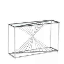 Load image into Gallery viewer, Glamoureax Collection Contemporary Glossy Silver Console Table