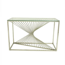 Load image into Gallery viewer, Glamoureax Collection Contemporary Glossy Silver Console Table