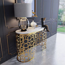 Load image into Gallery viewer, Contemporary marble Designer frame console Table