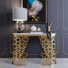 Load image into Gallery viewer, Contemporary marble Designer frame console Table