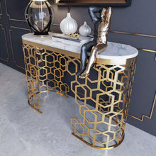 Load image into Gallery viewer, Contemporary marble Designer frame console Table