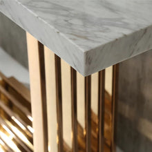 Load image into Gallery viewer, Luxe White Gold marble Collection Contemporary console table