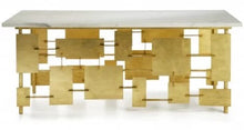 Load image into Gallery viewer, High end Contemporary Brushed Gold Console Table